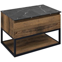 Sapho SKARA szafka pod umywalkę 80x50x45cm czarny mat/dąb collingwood CG008-1919