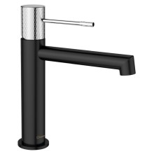 Sapho SOLARIS bateria umywalkowa bez odpływu czarny mat/chrom WD002BC