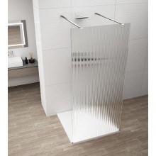 Polysan ESCA CHROME jednoczęściowa kabina przysznicowa Walk-In szkło Flute 1300 mm ES1313-05
