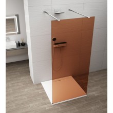 Polysan ESCA CHROME jednoczęściowa kabina przysznicowa Walk-In szkło Marron 1300 mm ES1513-05