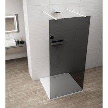 Polysan ESCA WHITE MATT jednoczęściowa kabina przysznicowa Walk-In szklo dymione 1000 mm ES1210-07