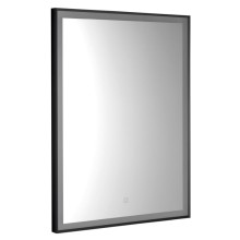 Aqualine CORNA lustro z oświetleniem LED 60x80cm czujnik dotykowy ściemnialne czarny mat CN060