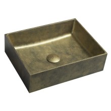 Sapho FORMIGO umywalka betonowa nablatowa 47.5x36.5cm złoty FG118