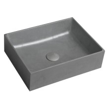 Sapho FORMIGO umywalka betonowa nablatowa 47.5x36.5cm srebrny FG119