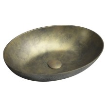 Sapho FORMIGO umywalka betonowa nablatowa 60x40cm złoto FG218