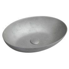 Sapho FORMIGO umywalka betonowa nablatowa 60x40cm srebrny FG219