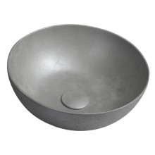 Sapho FORMIGO umywalka betonowa nablatowa średnica 39cm srebrny FG319