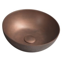 Sapho FORMIGO umywalka betonowa nablatowa średnica 39cm miedź FG320