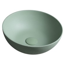 Sapho FORMIGO umywalka betonowa nablatowa średnia 39cm zielony FG323