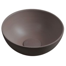 Sapho MINOR umywalka betonowa nablatowa średnica 26cm ciemny brąz MR26015
