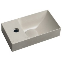 Sapho PICCOLINO umywalka betonowa 308x17cm bateria w lewo piaskowy PK30014
