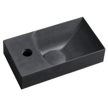 Sapho PICCOLINO umywalka betonowa 308x17cm bateria z lewej strony antracyt PK30016