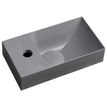 Sapho PICCOLINO umywalka betonowa 308x17cm bateria z lewej strony szara PK30017