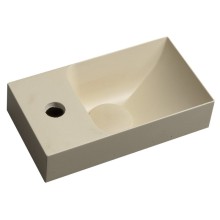 Sapho PICCOLINO umywalka betonowa 308x17cm bateria z lewej strony żółty PK30022