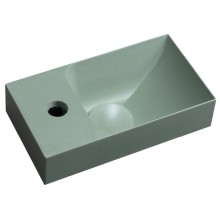 Sapho PICCOLINO umywalka betonowa 308x17cm bateria z lewej strony zielony PK30023