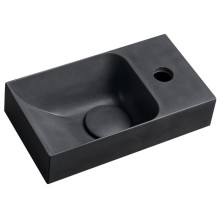 Sapho PICCOLINO umywalka betonowa 308x17cm bateria z prawej strony antracyt PK30516