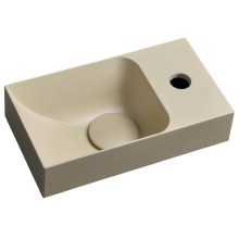Sapho PICCOLINO umywalka betonowa 308x17cm bateria z prawej strony żółty PK30522
