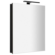 Sapho GRETA szafka z lustrem oświetlenie LED 60x70x14cm czarny mat GR065-0035