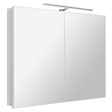 Sapho GRETA szafka z lustrem oświetlenie LED 101x70x14cm biały mat GR100-0031