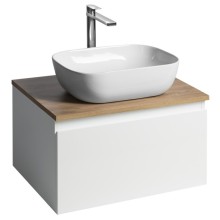 Aqualine ALTAIR szafka z płytą 62.5 cm biały/dąb emporio AI267-02