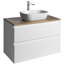 Aqualine ALTAIR szafka z płytą 87.5 cm biały/dąb emporio AI290-02