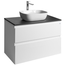Aqualine ALTAIR szafka z płytą 87.5 cm biały/antracyt łupek AI290-03