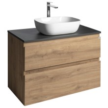Aqualine ALTAIR szafka z płytą 87.5 cm dąb emporio/antracyt łupek AI390-02