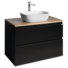 Aqualine ALTAIR szafka z płytą 87.5 cm dąb czarny mat/emporio AI690-01