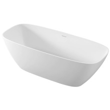 Polysan Medina wanna wolnostojąca 165x70x52cm solid surface biały mat 92430