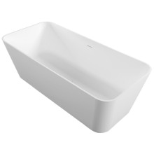 Polysan Leyla wanna wolnostojąca 170x78x55cm solid surface biały mat 92530