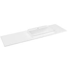 Sapho Brahea umywalka 1466x515cm Rockstone prawy biały mat BT147R