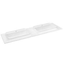 Sapho Brahea umywalka podwójna 1516x515cm Rockstone biały mat BT152