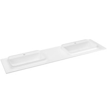 Sapho Brahea umywalka podwójna 1716x515cm Rockstone biały mat BT172