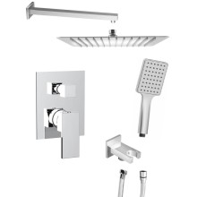 Sapho Cubemix zestaw podtynkowy 2 wyjścia przyłącze kątowe chrom CM042-01