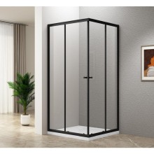 Aqualine Agga Black kabina prysznicowa 900x900mm szkło czyste BLF909