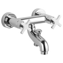 Sapho Trax bateria wannowa ścienna chrom 681
