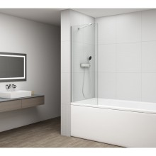 Polysan Fisa parawan wannowy 800x1500mm chrom szkło czyste FS1082-C