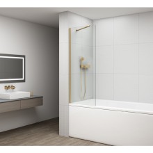 Polysan Fisa parawan wannowy 600x1500mm złoty mat szkło czyste FS1062-G