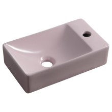 Sapho Margitha umywalka ceramiczna 38x22cm prawa różowy MGT38222