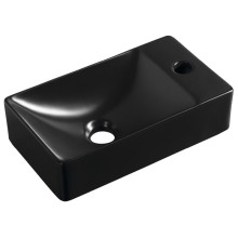 Sapho Margitha umywalka ceramiczna 38x22cm prawa czarny mat MGT3822B
