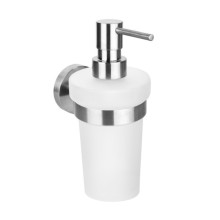 Sapho X-STEEL dozownik mydła szklo mleczne 230ml stal nierdzewna szczotkowana XS101