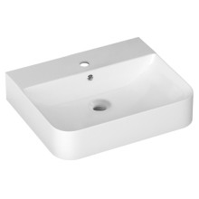 Isvea SOTT AQUA umywalka wisząca/nablatowa 61x50cm biała 10SQ51061