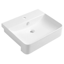 Isvea SOTT AQUA umywalka wpuszczana w blat 59x49cm biała 10SQ51058