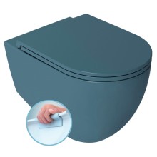 Isvea Infinity miska wc wisząca Rimless 365x53cm petrol mat 10NF02004-2P