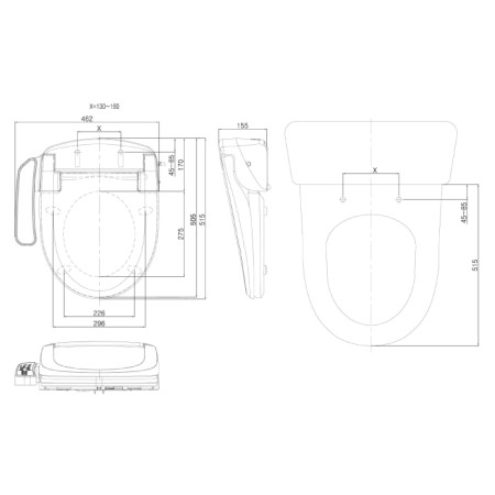 Aqualine BLOOMING EKO bidet elektroniczny NB-1120D