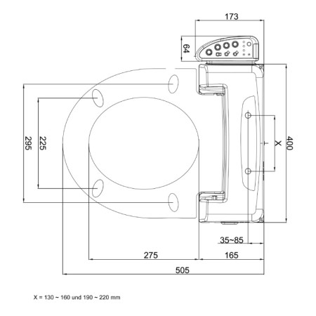 Sapho BLOOMING bidet elektroniczny ze zdalnym sterowaniem NB-R770D