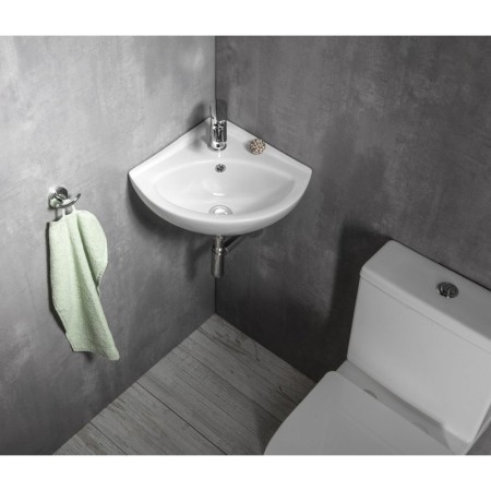 Aqualine LUIGI umywalka ceramiczna narożna 34x34cm biały FS161