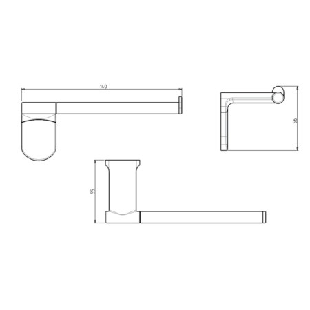 Metaform ZERO wieszak na papier toaletowy bez klapki chrom ZE017