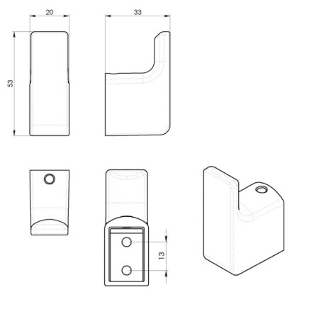 Gedy PIRENEI wieszak para chrom PI2713