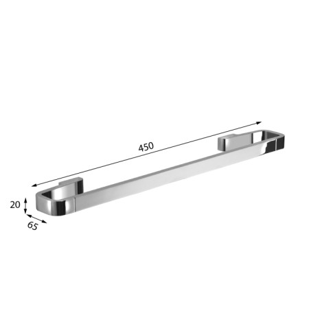 Gedy SAMOA wieszak na ręczniki 450x65mm A8214513